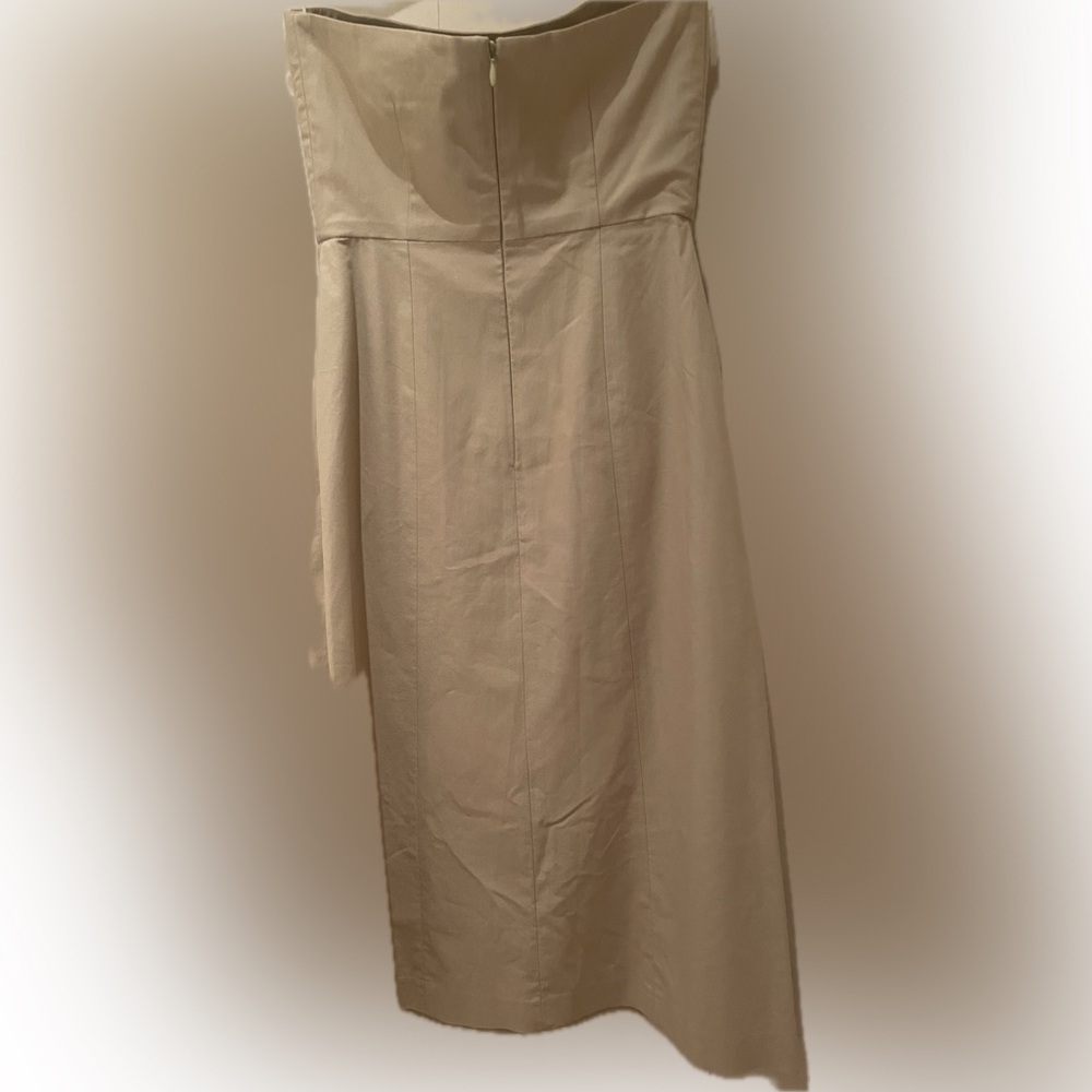 Theory Cream Strapless cotton dress - Picture 2 of 9
